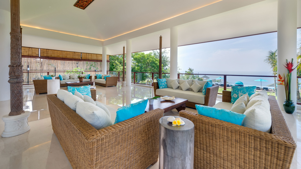 Pandawa Cliff Estate -  Villa Rose - Upstairs open air living area